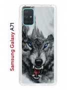 Чехол-накладка Samsung Galaxy A71 Kruche Print Волк