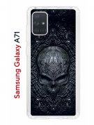 Чехол-накладка Samsung Galaxy A71 Kruche Print Череп техно