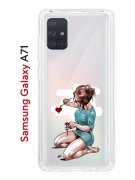 Чехол-накладка Samsung Galaxy A71 Kruche Print Рисуя любовь