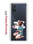 Чехол-накладка Samsung Galaxy A71 Kruche Print Рисуя любовь