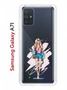 Чехол-накладка Samsung Galaxy A71 Kruche Print Fashion Girl
