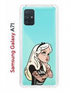 Чехол-накладка Samsung Galaxy A71 Kruche Print Tattoo Girl