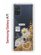 Чехол-накладка Samsung Galaxy A71 Kruche Print Крафтовые наклейки