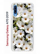 Чехол-накладка Samsung Galaxy A70 2019 Kruche Print Ромашки