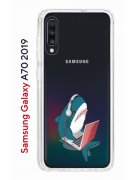 Чехол-накладка Samsung Galaxy A70 2019 Kruche Print Акула