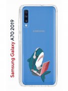 Чехол-накладка Samsung Galaxy A70 2019 Kruche Print Акула