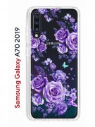 Чехол-накладка Samsung Galaxy A70 2019 Kruche Print Roses