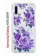 Чехол-накладка Samsung Galaxy A70 2019 Kruche Print Roses