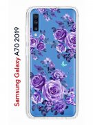 Чехол-накладка Samsung Galaxy A70 2019 Kruche Print Roses