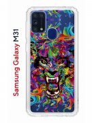 Чехол-накладка Samsung Galaxy M31 Kruche Print Colored beast