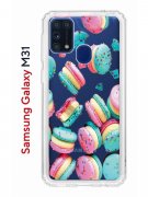 Чехол-накладка Samsung Galaxy M31 Kruche Print Макарон