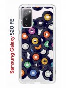 Чехол-накладка Samsung Galaxy S20 FE Kruche Print Виниловые пластинки
