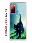 Чехол-накладка Samsung Galaxy S20 FE Kruche Print Черный кот