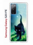 Чехол-накладка Samsung Galaxy S20 FE Kruche Print Черный кот