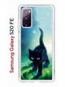 Чехол-накладка Samsung Galaxy S20 FE Kruche Print Черный кот