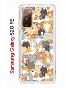 Чехол-накладка Samsung Galaxy S20 FE Kruche Print Котики