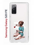 Чехол-накладка Samsung Galaxy S20 FE Kruche Print Рисуя любовь