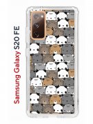 Чехол-накладка Samsung Galaxy S20 FE (593958) Kruche PRINT Медвежата