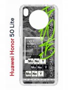 Чехол-накладка Huawei Honor 50 Lite (610636) Kruche PRINT Money Easy