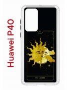 Чехол-накладка Huawei P40 (583862) Kruche PRINT Tarot Lovers