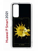 Чехол-накладка Huawei P Smart 2021 Kruche Print Tarot Lovers