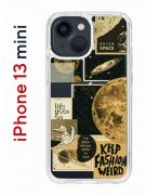 Чехол-накладка Apple iPhone 13 mini (606541) Kruche PRINT Стикеры Космос