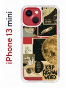 Чехол-накладка Apple iPhone 13 mini (606541) Kruche PRINT Стикеры Космос