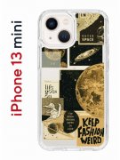 Чехол-накладка Apple iPhone 13 mini (606541) Kruche PRINT Стикеры Космос