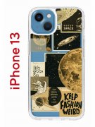 Чехол-накладка iPhone 13 Kruche Print Стикеры Космос