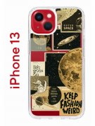 Чехол-накладка iPhone 13 Kruche Print Стикеры Космос