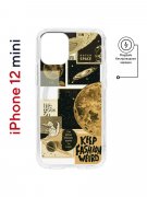 Чехол-накладка Apple iPhone 12 mini (598887) Kruche PRINT Стикеры Космос