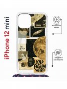 Чехол-накладка Apple iPhone 12 mini (598926) Kruche PRINT Стикеры Космос