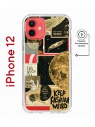 Чехол-накладка Apple iPhone 12  (598886) Kruche PRINT Стикеры Космос