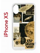 Чехол-накладка Apple iPhone X (580677) Kruche PRINT Стикеры Космос