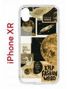 Чехол-накладка Apple iPhone XR (580656) Kruche PRINT Стикеры Космос