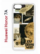 Чехол-накладка Huawei Honor 7A (582681) Kruche PRINT Стикеры Космос