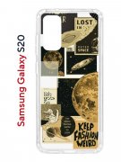 Чехол-накладка Samsung Galaxy S20 (582682) Kruche PRINT Стикеры Космос