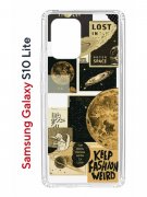 Чехол-накладка Samsung Galaxy S10 Lite (582683) Kruche PRINT Стикеры Космос