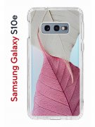 Чехол-накладка Samsung Galaxy S10e Kruche Print Pink and white