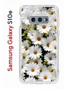 Чехол-накладка Samsung Galaxy S10e Kruche Print Ромашки