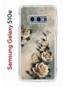 Чехол-накладка Samsung Galaxy S10e Kruche Print Белая роза