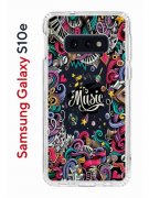 Чехол-накладка Samsung Galaxy S10e Kruche Print Music