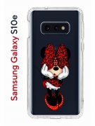 Чехол-накладка Samsung Galaxy S10e Kruche Print Минни