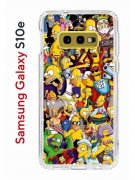 Чехол-накладка Samsung Galaxy S10e Kruche Print Симпсоны