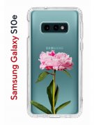Чехол-накладка Samsung Galaxy S10e Kruche Print Пион