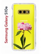 Чехол-накладка Samsung Galaxy S10e Kruche Print Пион