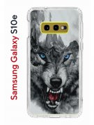 Чехол-накладка Samsung Galaxy S10e Kruche Print Волк