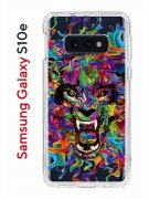 Чехол-накладка Samsung Galaxy S10e Kruche Print Colored beast