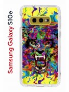 Чехол-накладка Samsung Galaxy S10e Kruche Print Colored beast