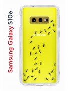 Чехол-накладка Samsung Galaxy S10e Kruche Print Муравьи